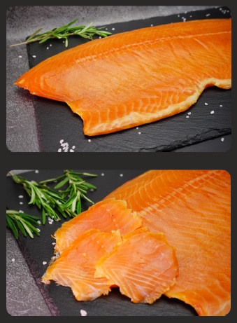 Лосось кусок филе пласт холодного копчения