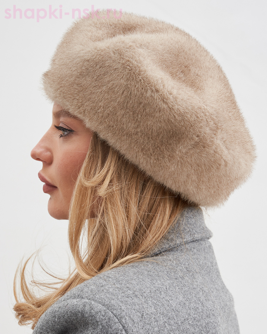 Лина экомех норка Берет женский флис (56-57)