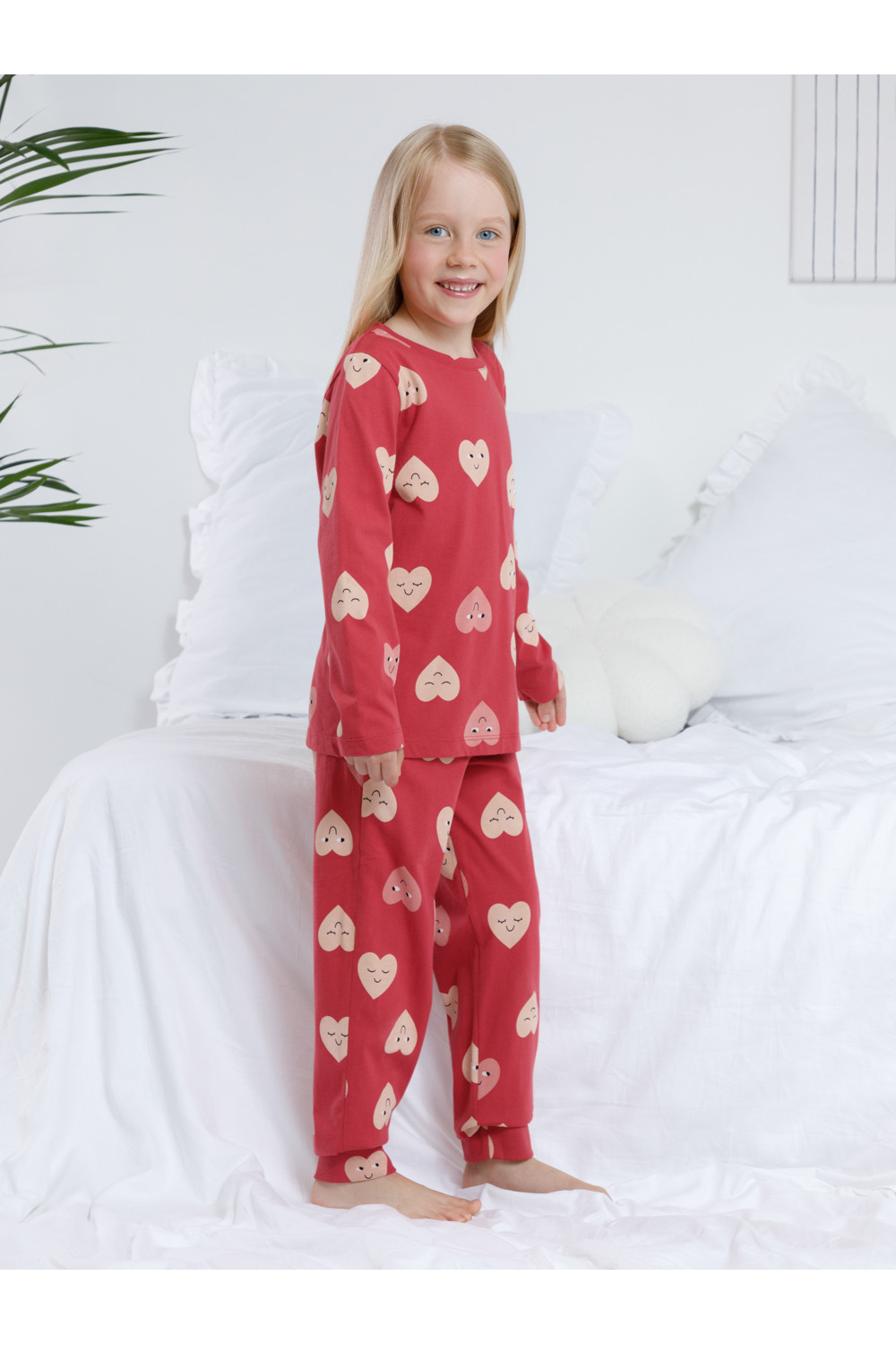 Crockid Пижама К 1561 спелая вишня, доброе сердце Crockid