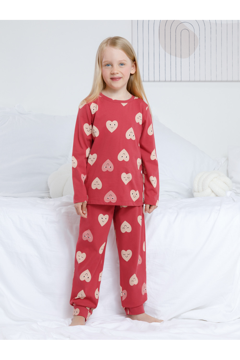 Crockid Пижама К 1561 спелая вишня, доброе сердце Crockid