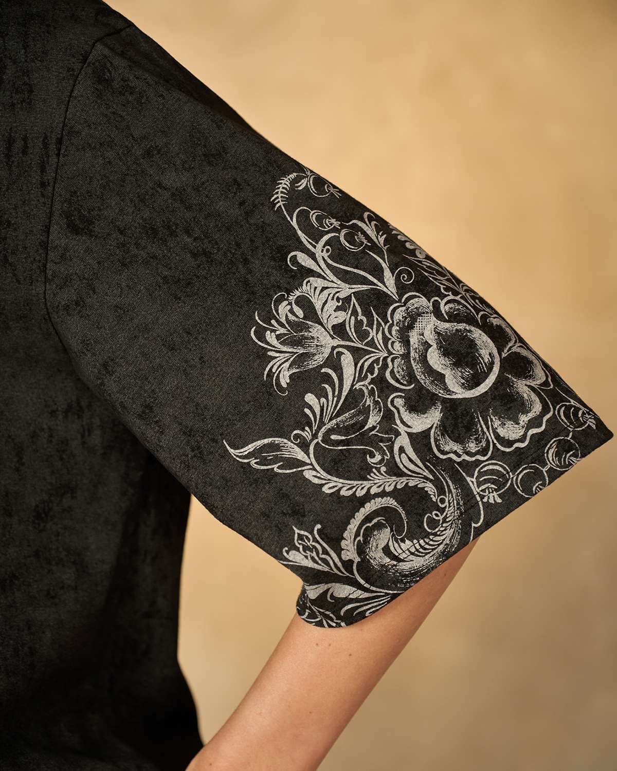 Футболка варёнка с шёлковой вставкой FRK001