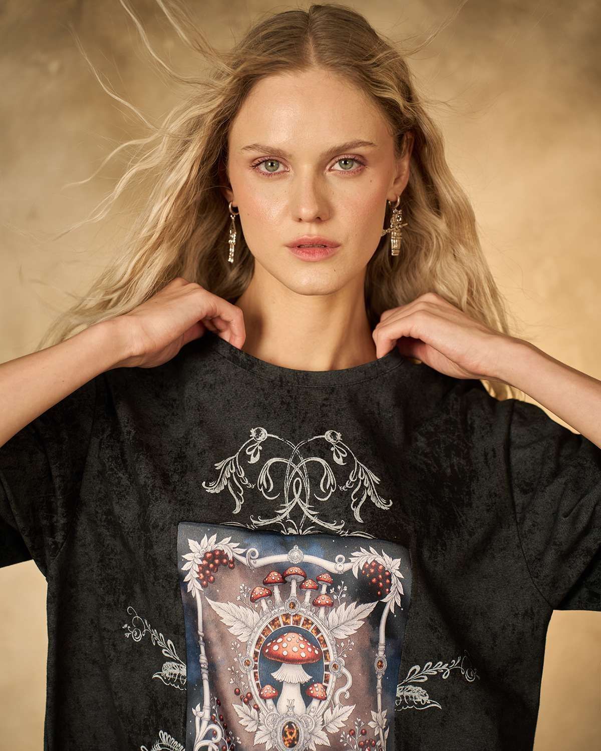 Футболка варёнка с шёлковой вставкой FRK001