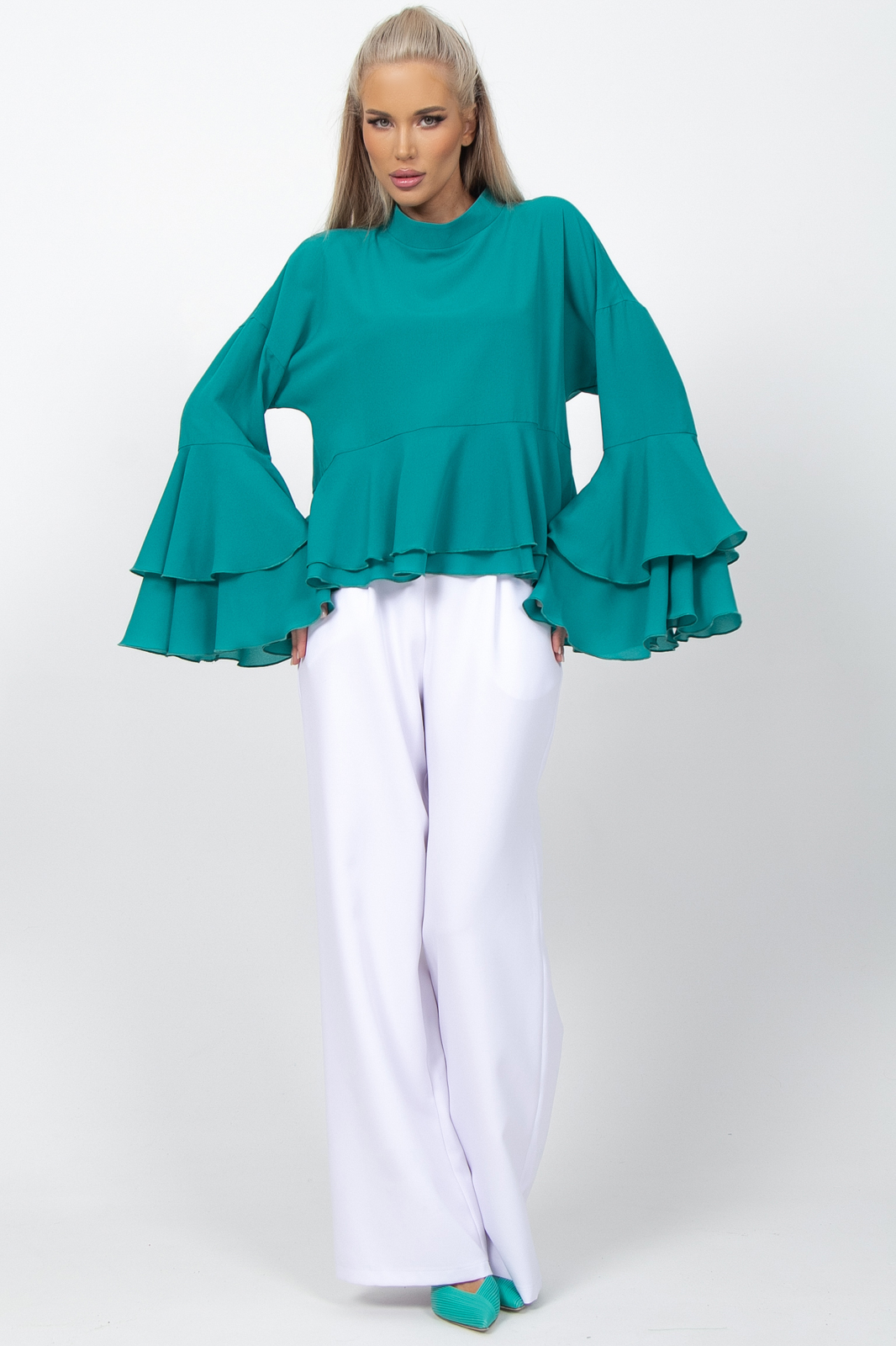 СТ. ЦЕНА 1250 руб//Туника Бабочка (бирюзовый)