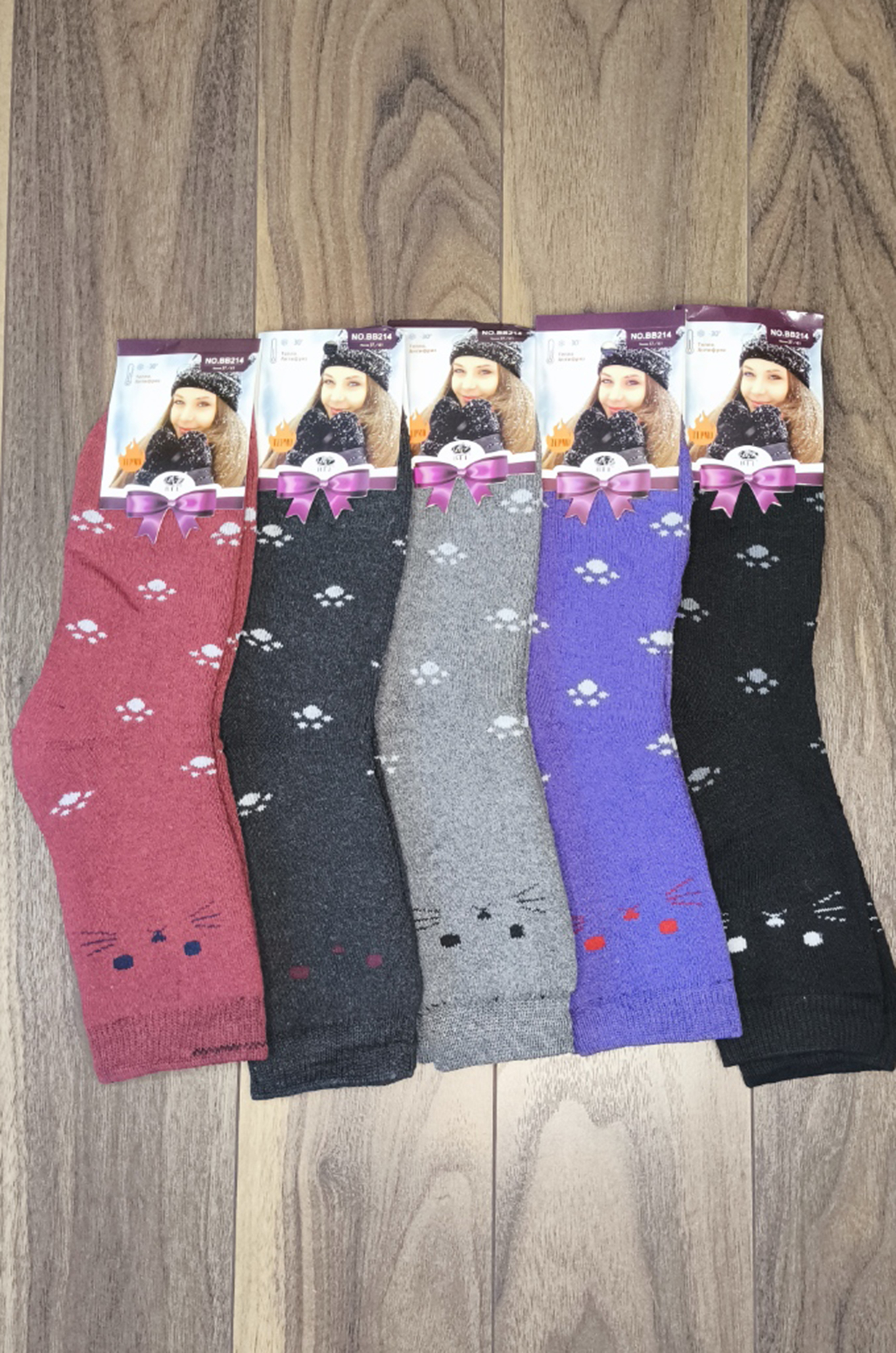 Носки женские 214, махра (цвета в ассортименте)