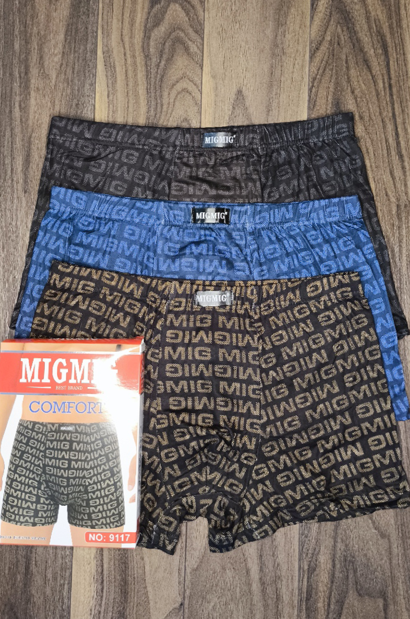 Боксеры мужские 9117, хлопок (цвета в ассортименте)