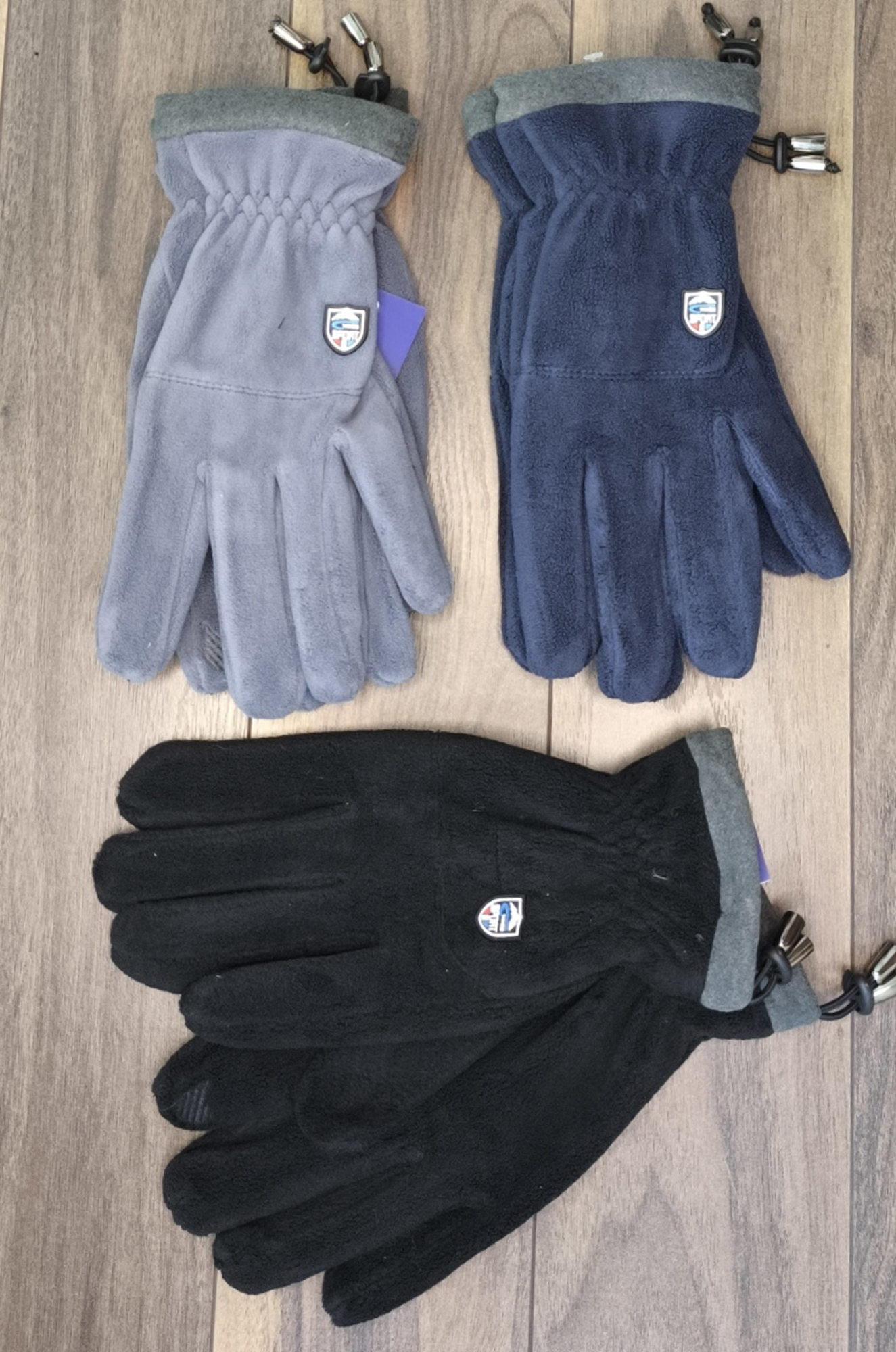 Перчатки мужские флис, резинка (цвета в ассортименте)