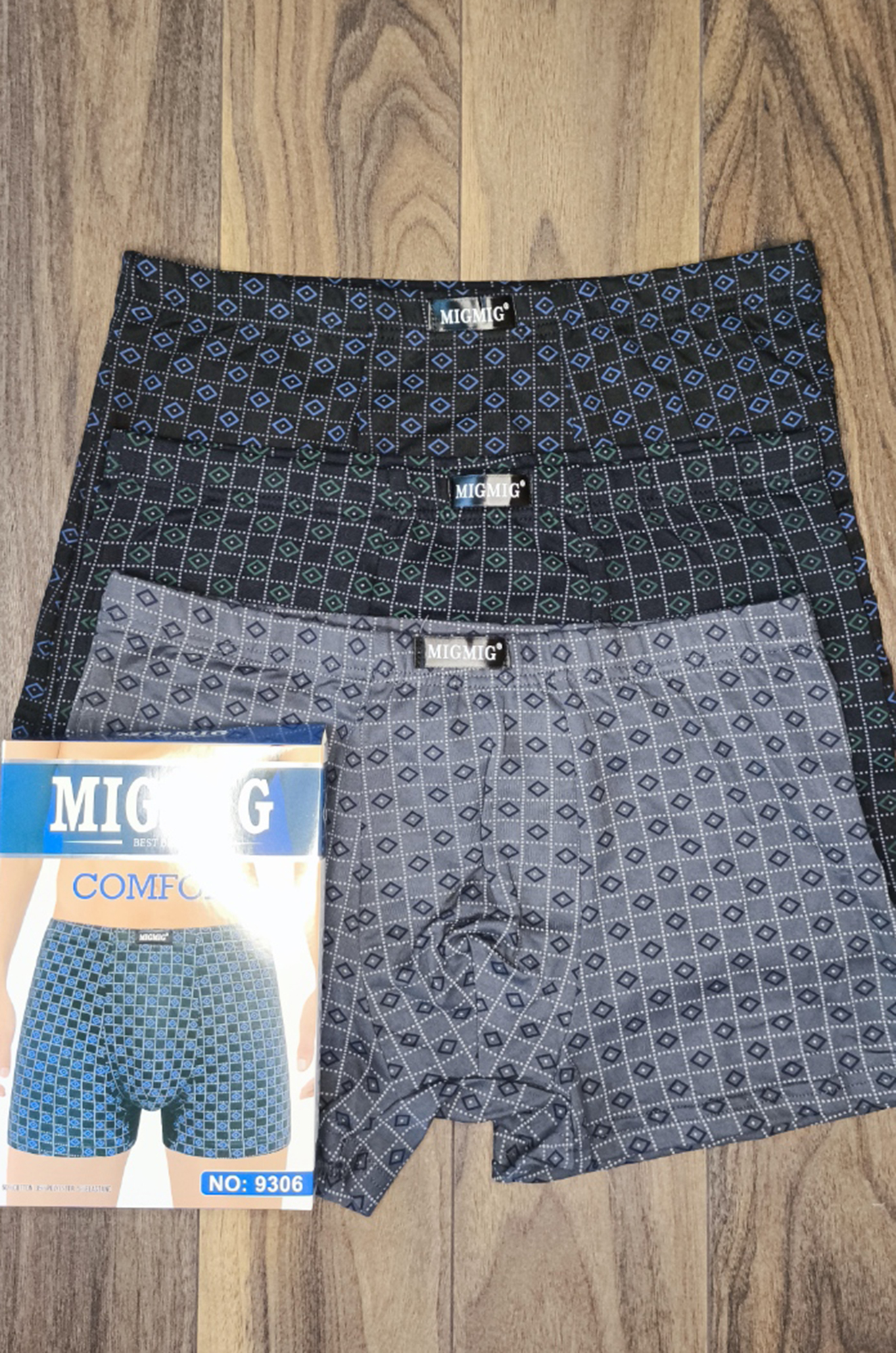 Боксеры мужские 9306, хлопок (цвета в ассортименте)