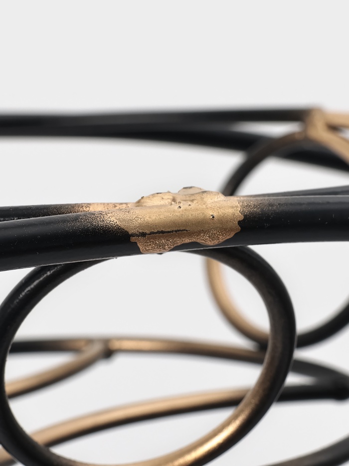 УЦЕНКА Подставка для цветов «Карета», d=16 см, чёрная