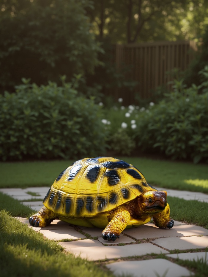 Садовая фигура из полистоуна «Черепашка», 8×18×11 см