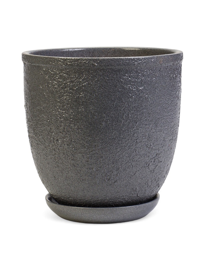 Горшок для цветов «Шагрень», 5 л, d=21.5 см, h=22 см, керамический, с поддоном
