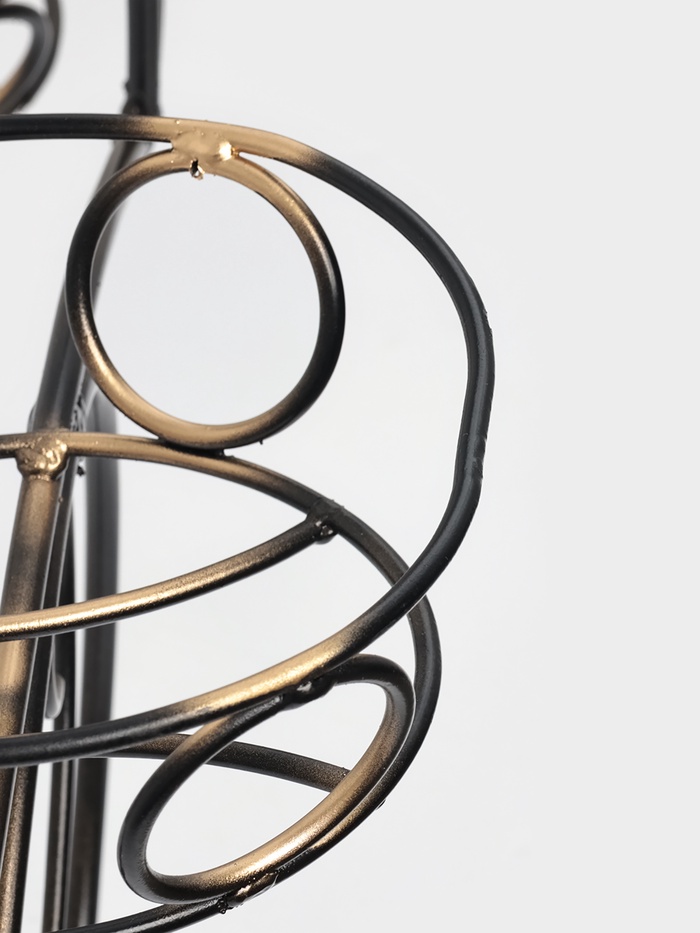 УЦЕНКА Подставка для цветов «Карета», d=16 см, чёрная