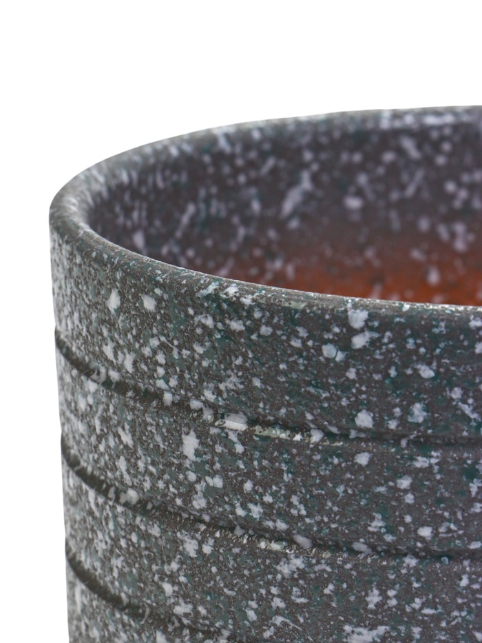 Горшок для цветов «Пряности», 800 мл, d=12 см, h=10.5 см, керамический, с поддоном, серый