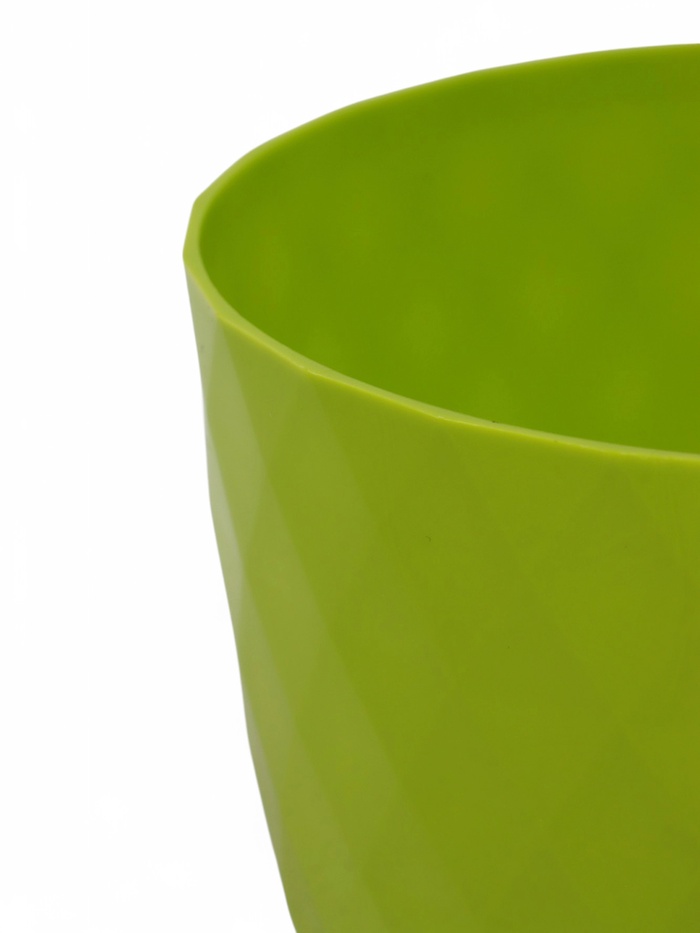 Горшок для цветов, с прикорневым поливом «Румба», 1 л, d=13.5 см, h=12 см, пластик, с поддоном, цвет киви