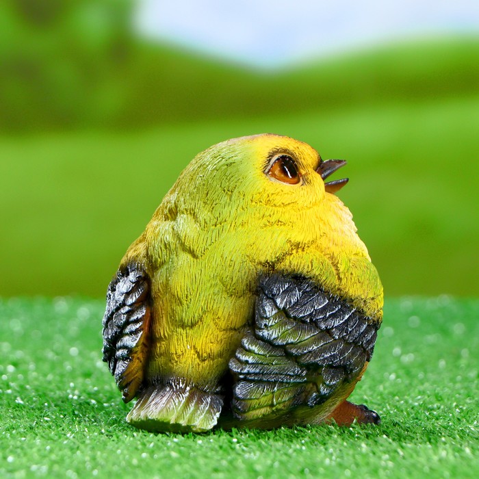 Садовая фигура из полистоуна «Чижик», 12×11×11 см