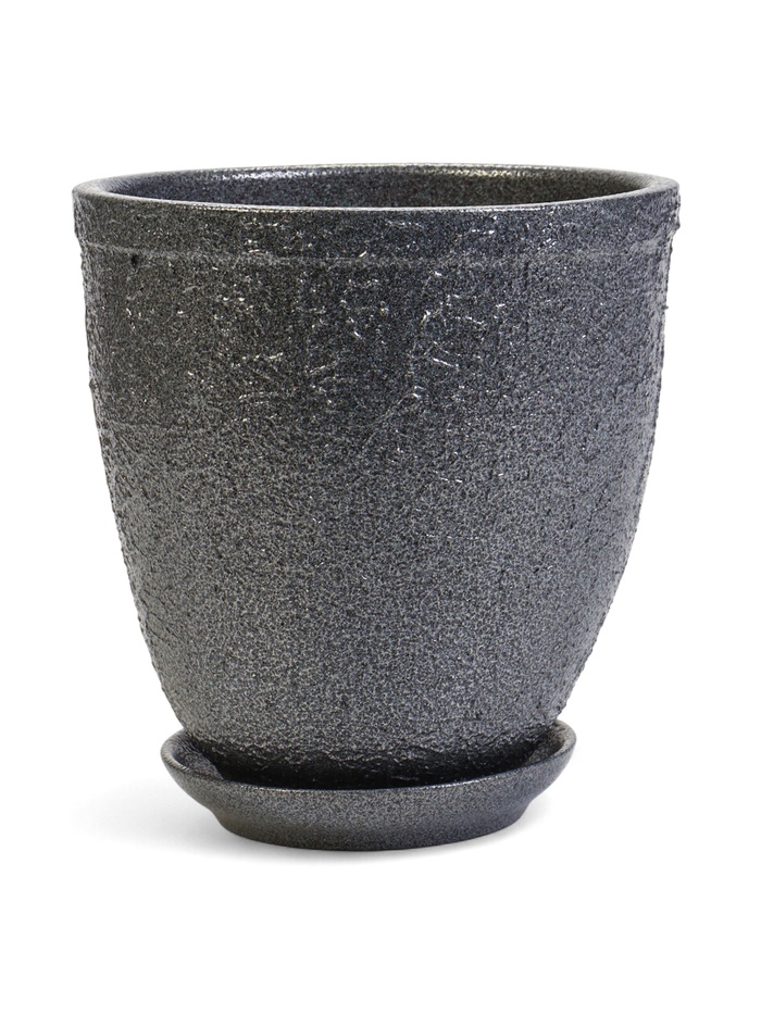 Горшок для цветов «Шагрень», 2.4 л, d=17 см, h=18 см, керамический, с поддоном