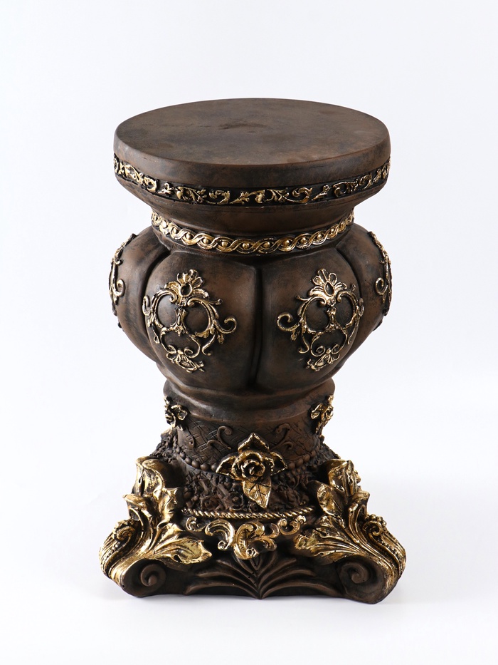 Колонна декоративная «Клеопатра», 54×36×36 см, под бронзу с золотом