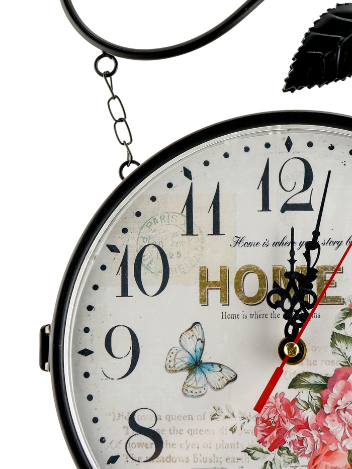 УЦЕНКА Часы настенные двусторонние, на подвесе «Птичка на ветке», циферблат d=21 см, 50×32 см