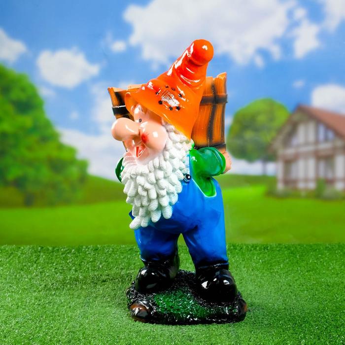 Декоративное кашпо «Гном», 5 л, 20×30×40 см, гипс