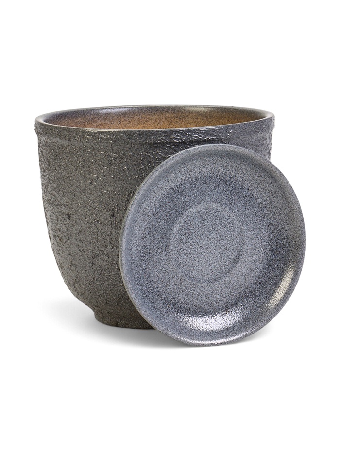 Горшок для цветов «Шагрень», 1.8 л, d=16 см, h=16 см, керамический, с поддоном