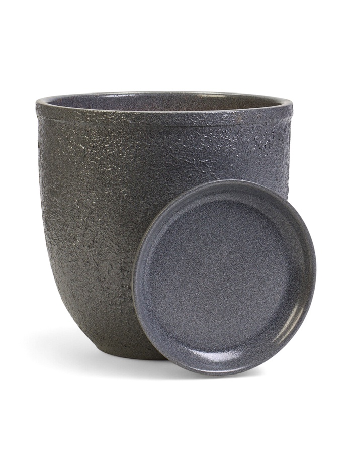 Горшок для цветов «Шагрень», 5 л, d=21.5 см, h=22 см, керамический, с поддоном