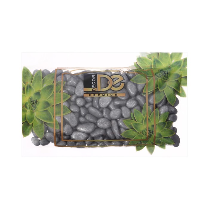 Грунт для аквариума «Галька серебристый металлик» галька декоративная 350 г фр.5-10 мм