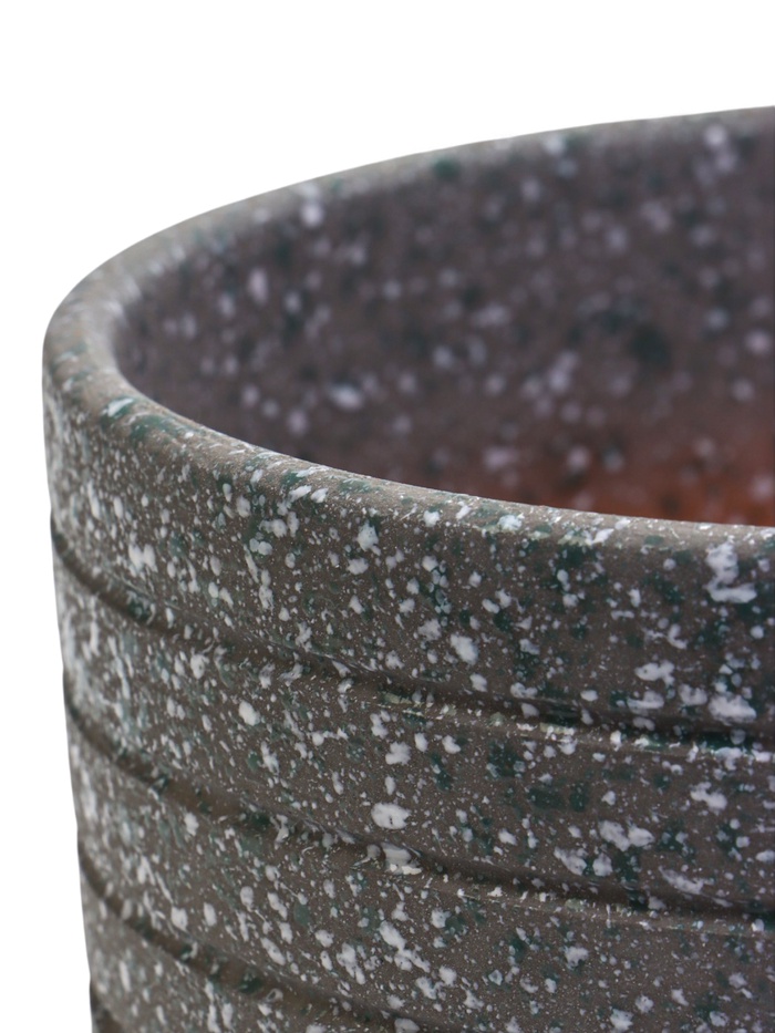 Горшок для цветов «Пряности», 1.6 л, d=15.5 см, h=12.5 см, керамический, с поддоном, серый