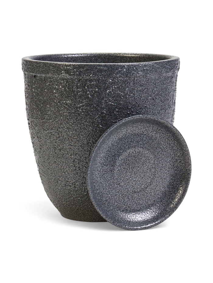 Горшок для цветов «Шагрень», 2.4 л, d=17 см, h=18 см, керамический, с поддоном