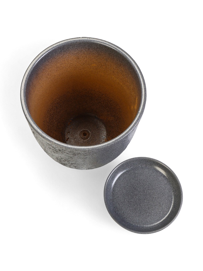 Горшок для цветов «Шагрень», 5 л, d=21.5 см, h=22 см, керамический, с поддоном