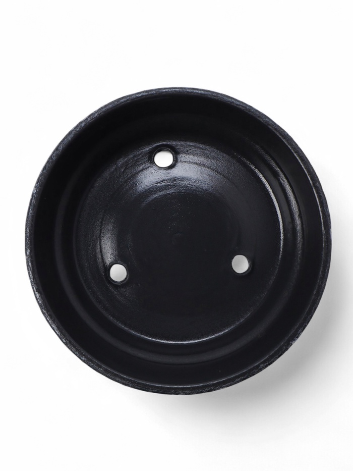 Горшок - бонсайница «Сиде», для кактусов и суккулентов, 600 мл, d=15 см, h=5.5 см, керамика, с поддоном, пепельный