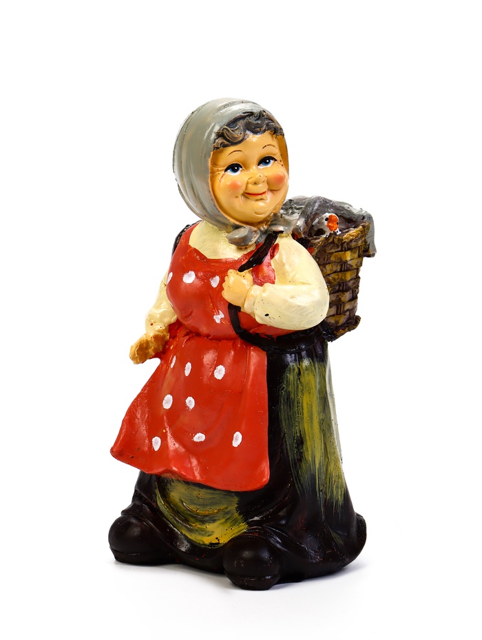 Садовая фигура из полистоуна «Бабушка с гусём», 10×10×20 см, Greengo