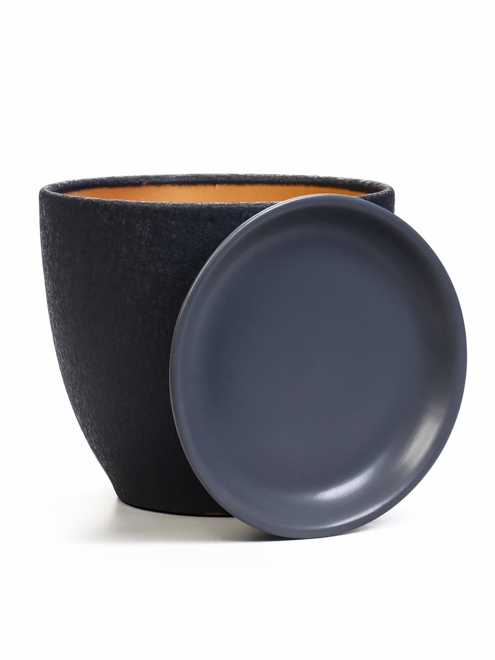 УЦЕНКА Набор горшков цветочных 3 шт. Шелк серый 0.4 / 1 / 5 л