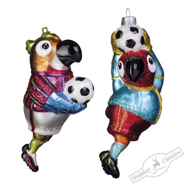 Попугай-футболист асс. из 2-х (стекло) 7,5х6,5х13,5 см