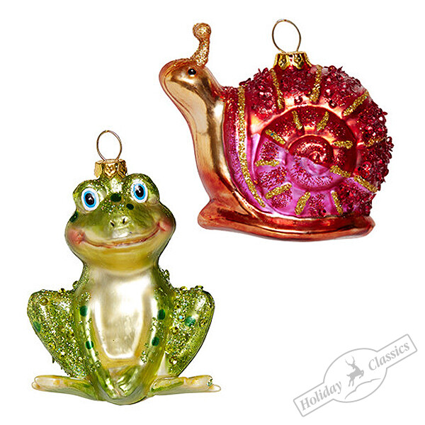 Лягушка/Улитка, асс. из 2-х (стекло) 7х5х8,5/ 9х5х7,5 см