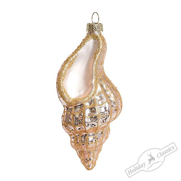 Ракушка Турителла золотая (стекло) 5,5х5х13 см