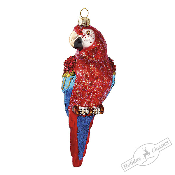 Попугай Розелла рубиновый (стекло) 8х7,5х15 см