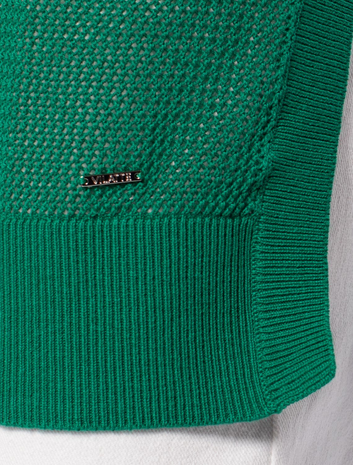 Ст.цена 1990р Пляжная туника полупрозрачной вязки из хлопка с вискозой D39.279 зеленый