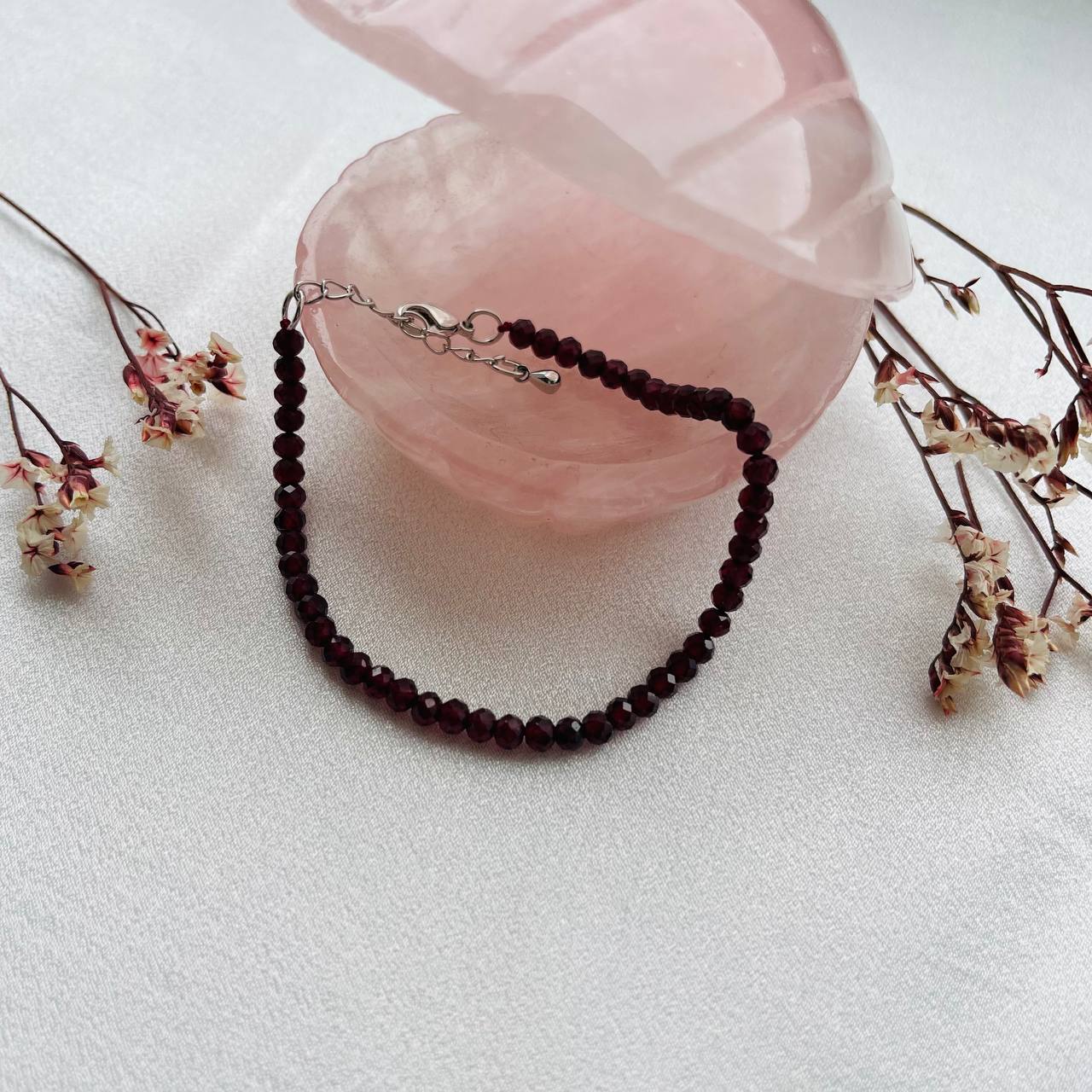 Радуга Самоцветов Браслет из Граната (Пироп)