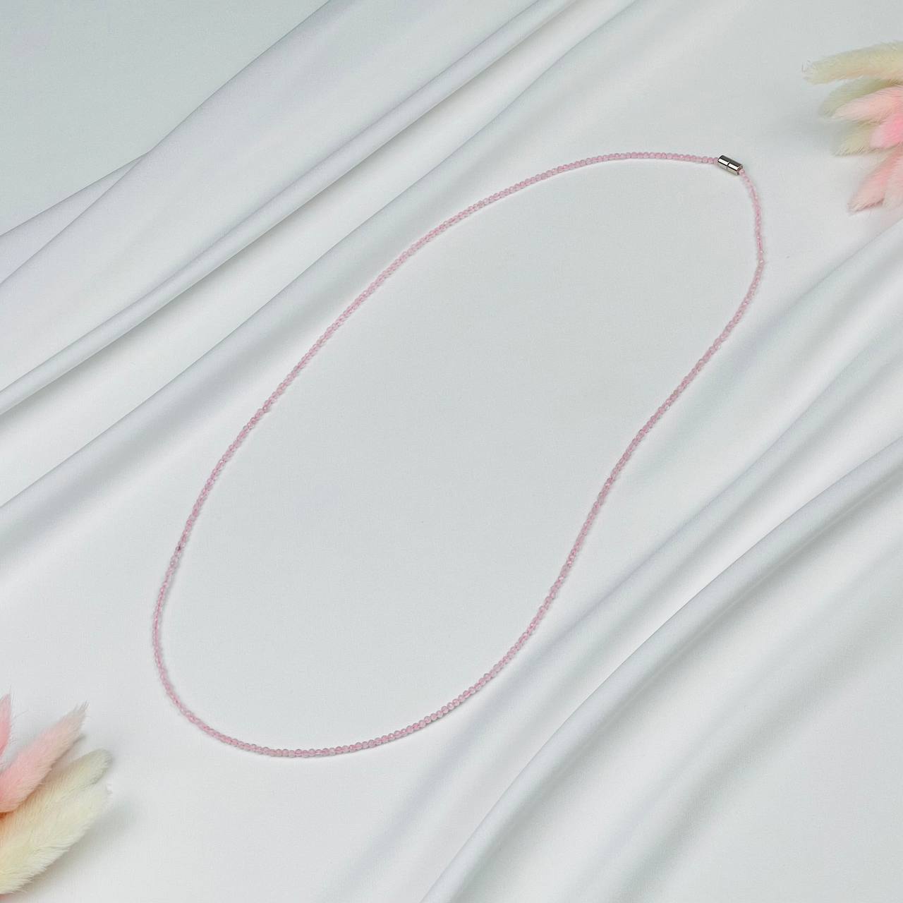 Радуга Самоцветов Украшение- трансформер (колье/браслет) из Розового кварца