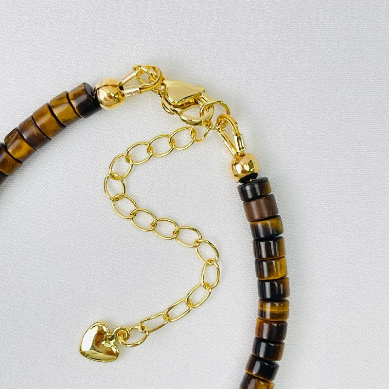 Радуга Самоцветов Браслет из Тигрового глаза и Хризоколлы