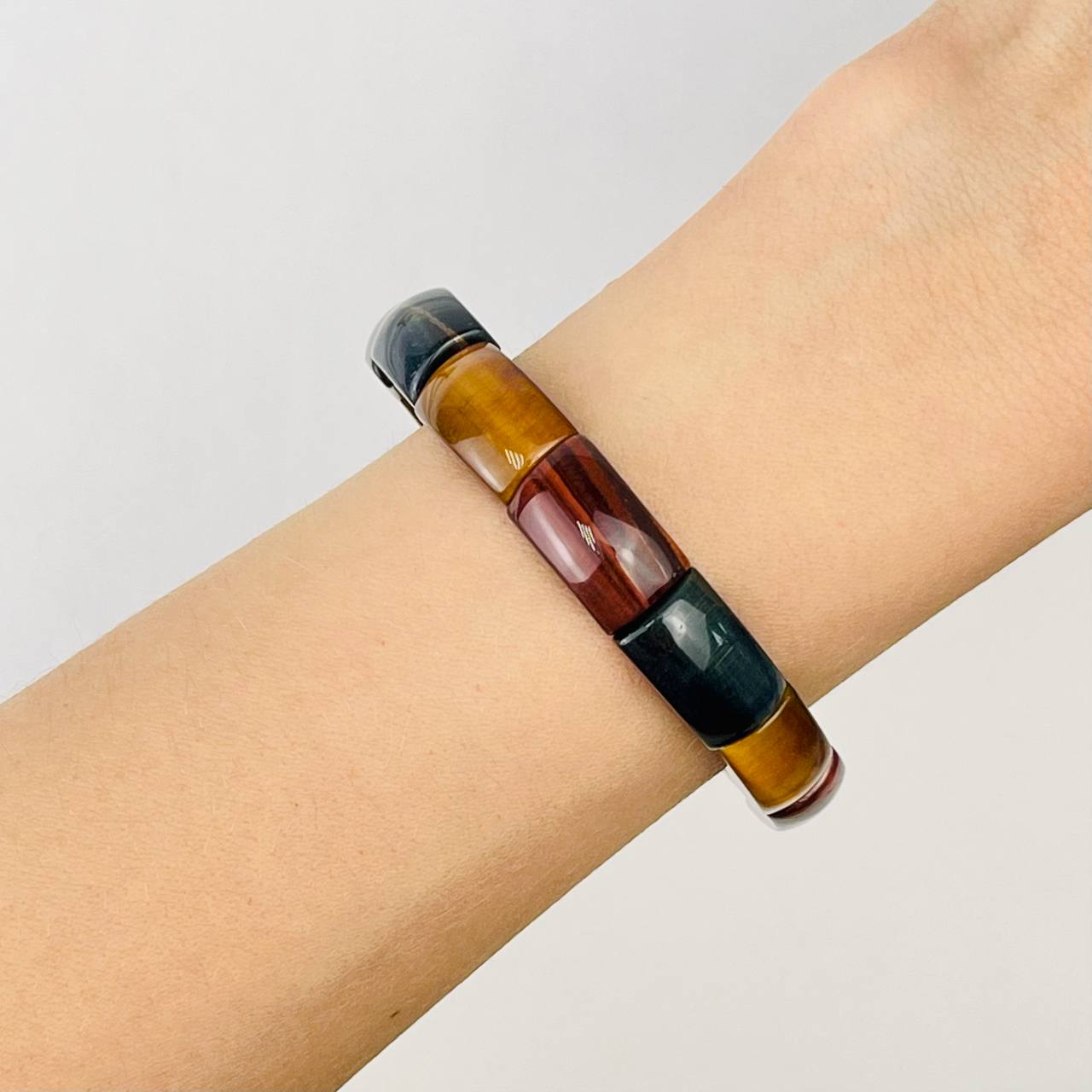 Радуга Самоцветов Браслет из Тигрового, Соколиного и Бычьего глаза