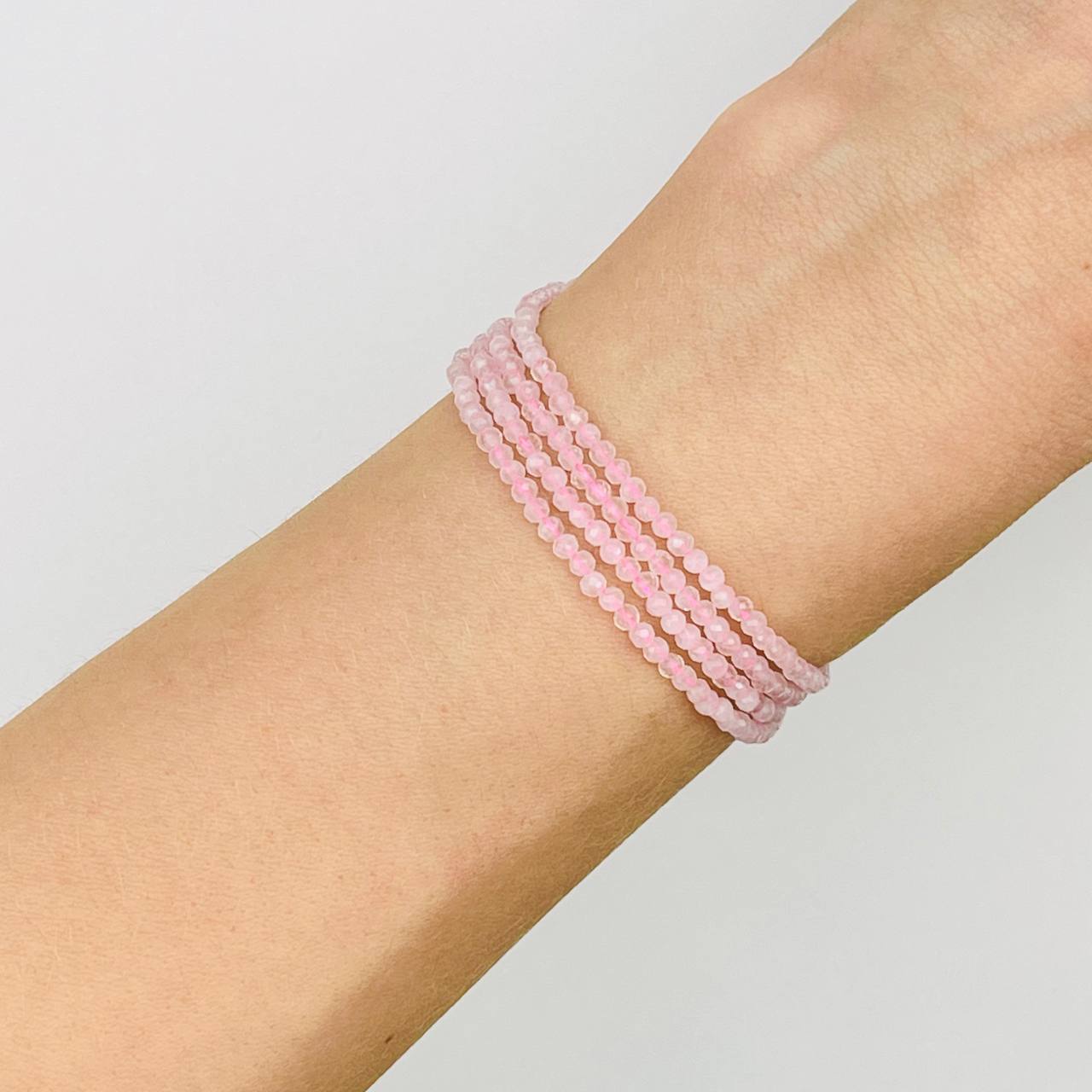 Радуга Самоцветов Украшение- трансформер (колье/браслет) из Розового кварца