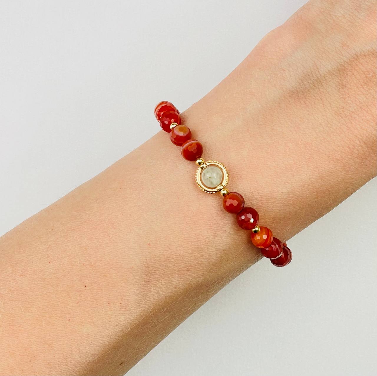 Радуга Самоцветов Браслет из Сардоникса и Пренита