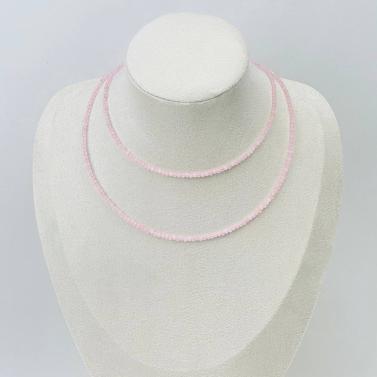 Радуга Самоцветов Украшение- трансформер (колье/браслет) из Розового кварца