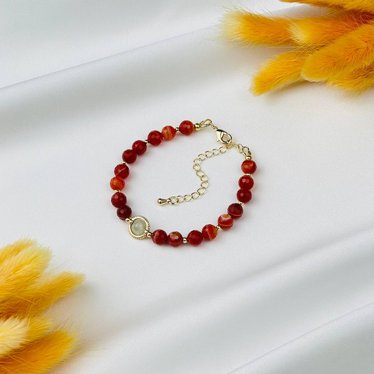 Радуга Самоцветов Браслет из Сардоникса и Пренита