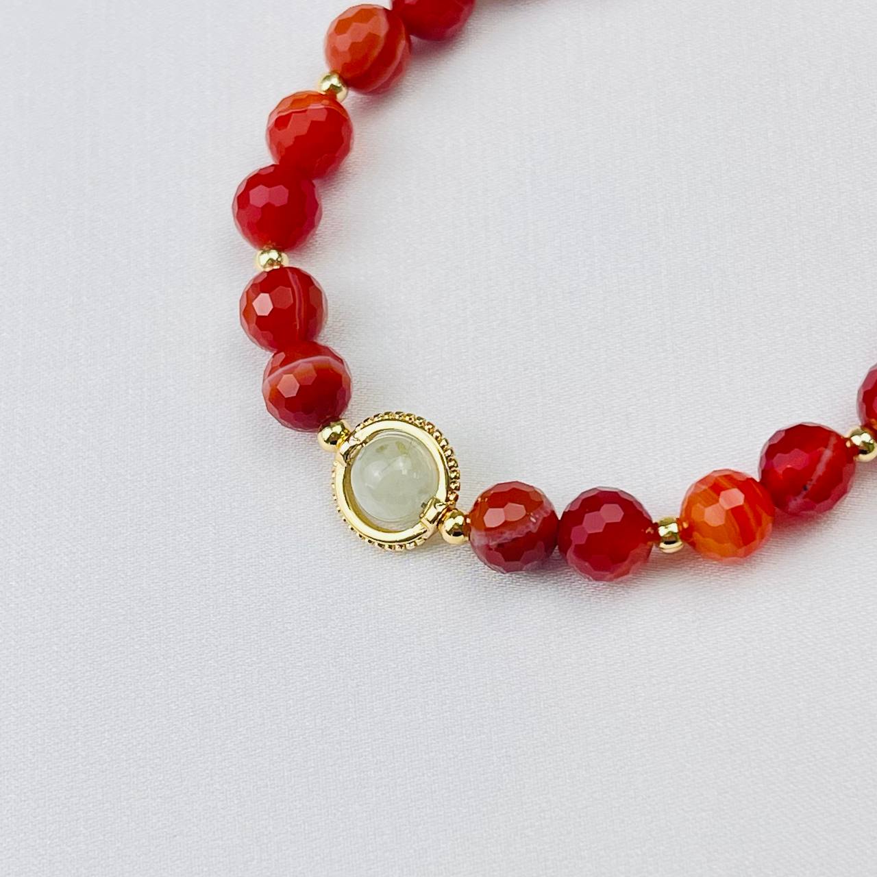 Радуга Самоцветов Браслет из Сардоникса и Пренита