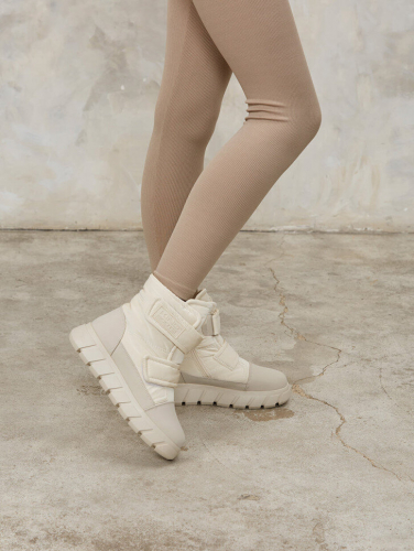 KB812BG Дутики женские зимние на липучках с молнией KING BOOTS