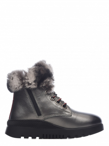 KB721GR Ботинки женские зимние натуральная кожа с опушкой KING BOOTS