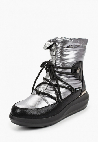 KB648SL Дутики серебрянные женские зимние непромокаемые KING BOOTS