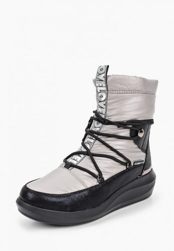 KB648GR Дутики серебристые женские зимние непромокаемые KING BOOTS