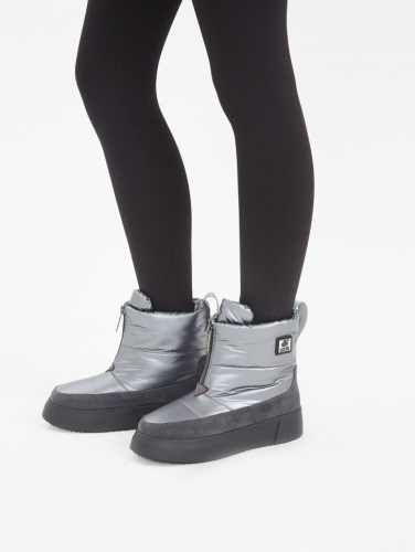 KB809GR Дутики женские зимние с шерстью модные на высокой подошве KING BOOTS